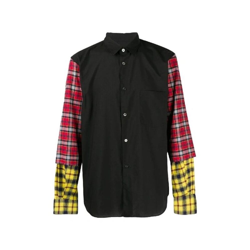 Comme Des Garçons Black Cotton Pattern Men's Shirt
